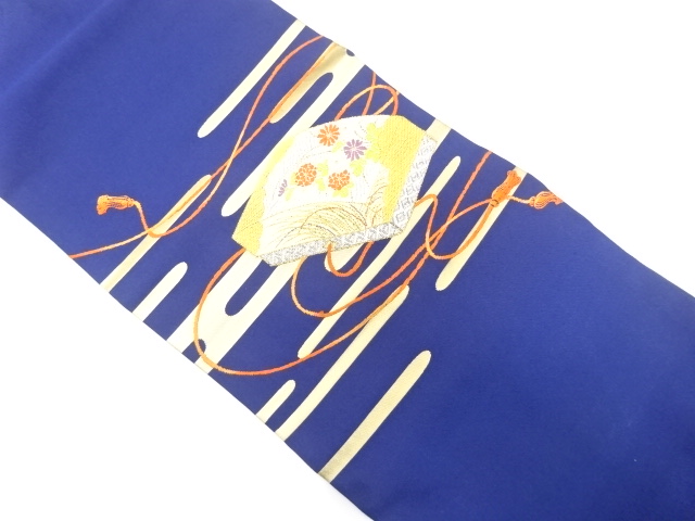 アンティーク　ヱ霞に文箱模様織り出し名古屋帯（着用可）